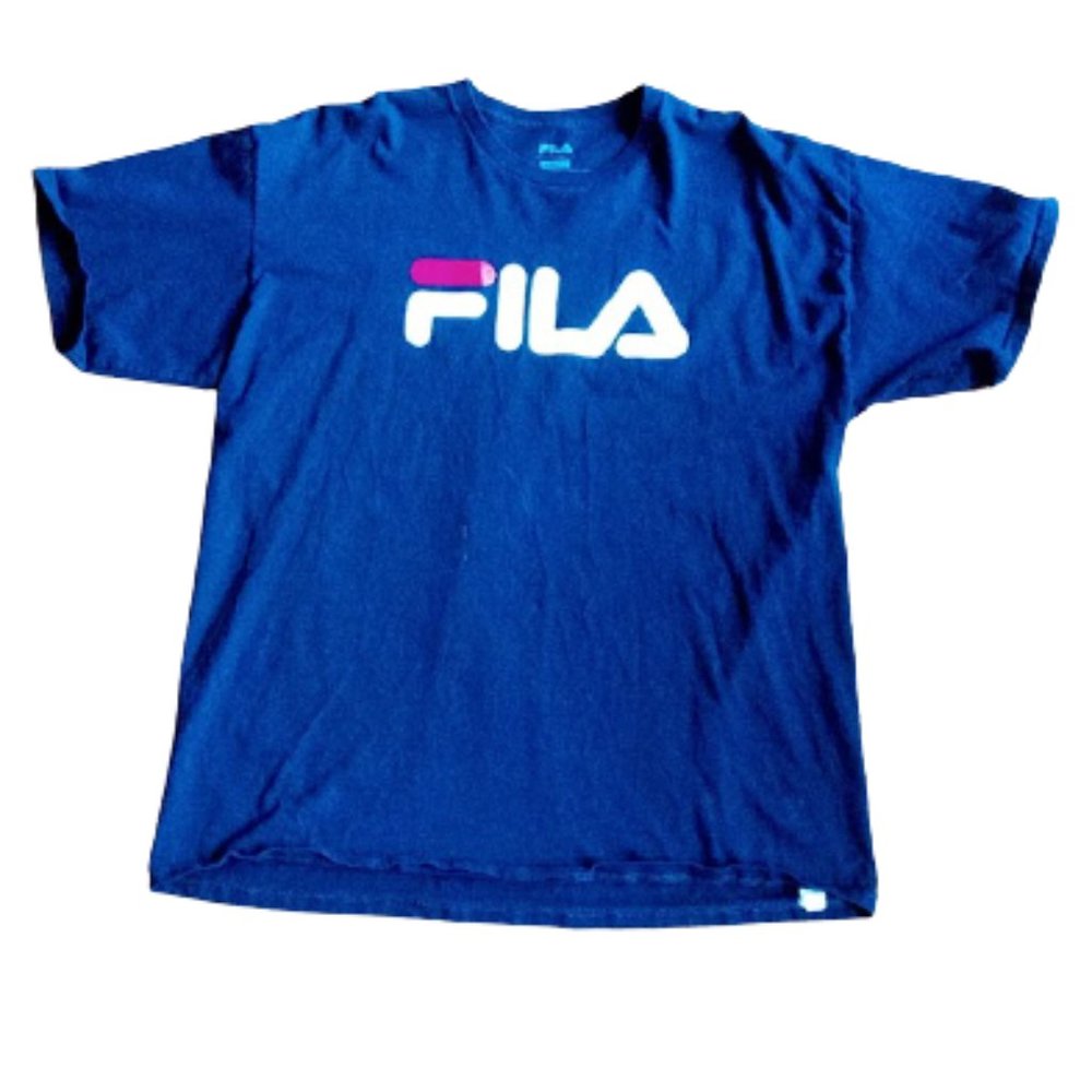 ---  FILA Blue T-Shirt  Tee Men XL